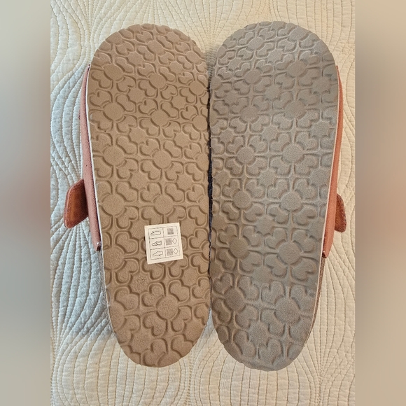 NIB Skechers Ladies Suede Adjustable Double-Strap Sandals In Coral - Picture 7 of 7